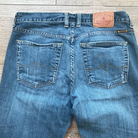 *SOLD*    Lucky Brand 🍀 Low Dungarees Blue Jeans - Picture 6 of 6